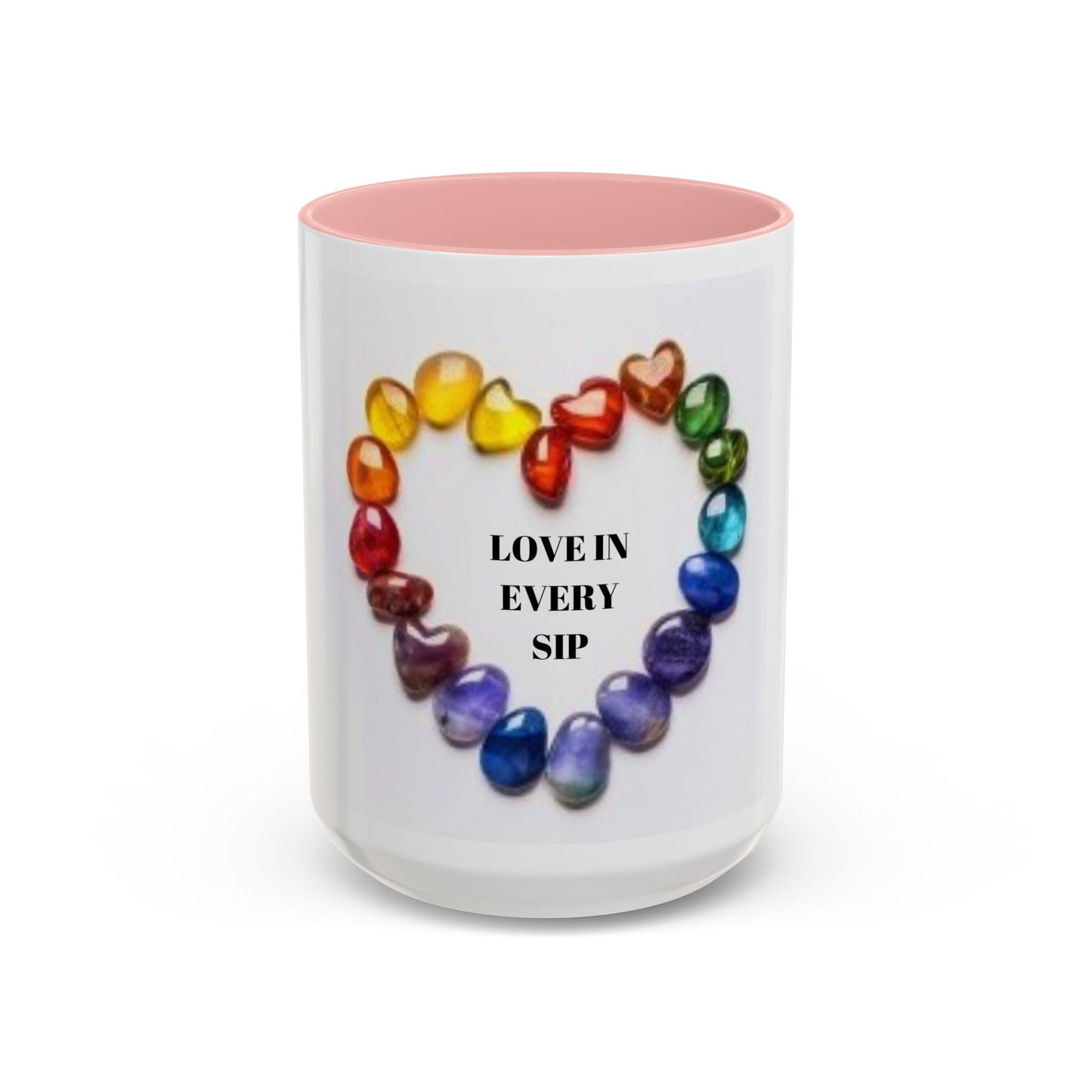 Love in every sip (heart) - Accent Coffee Mug (11, 15oz)