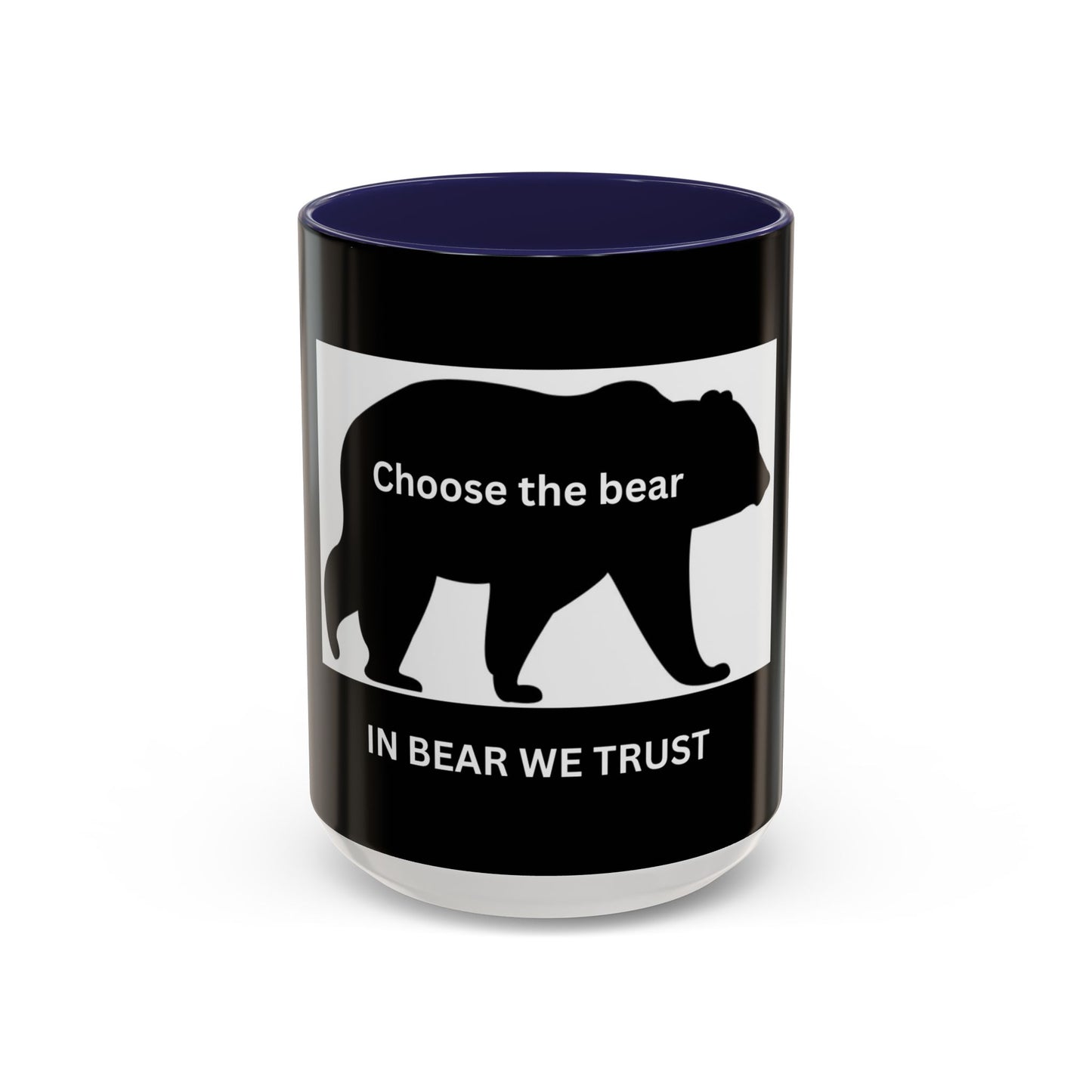 Bear- In Bear We Trust (Black) - Accent Coffee Mug (11, 15oz)