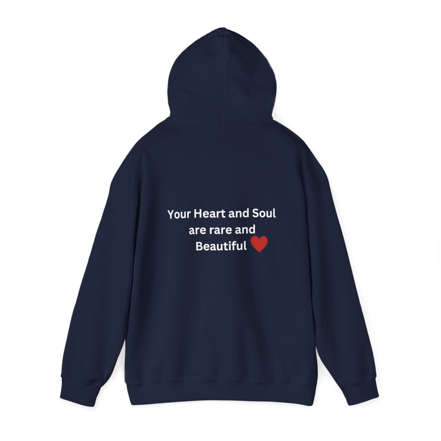 Bee Kind - (Back) -Your heart and soul are rare and beautiful - Unisex Heavy Blend™ Hooded Sweatshirt