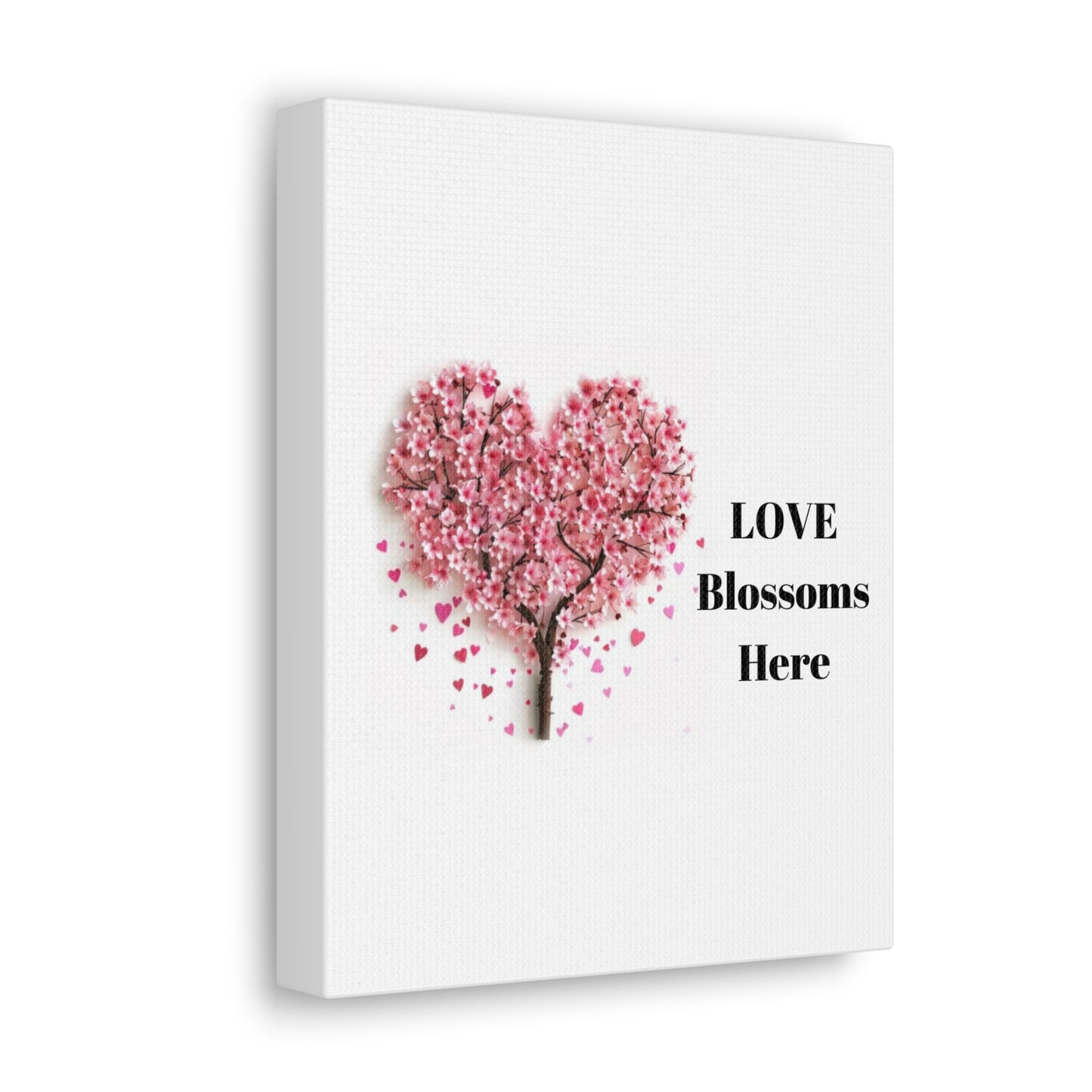 Cherry Blossom Heart Tree- Love Blossoms Here -Canvas Gallery Wraps