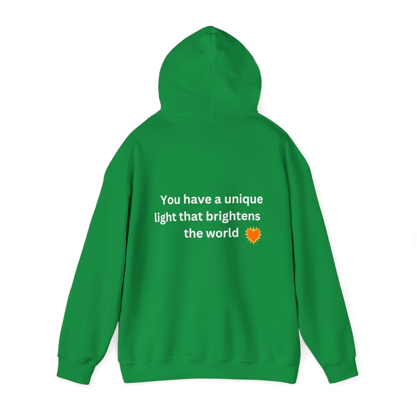 Bee Kind- (Back) You have a unique light that brightens the world - Unisex Heavy Blend™ Hooded Sweatshirt