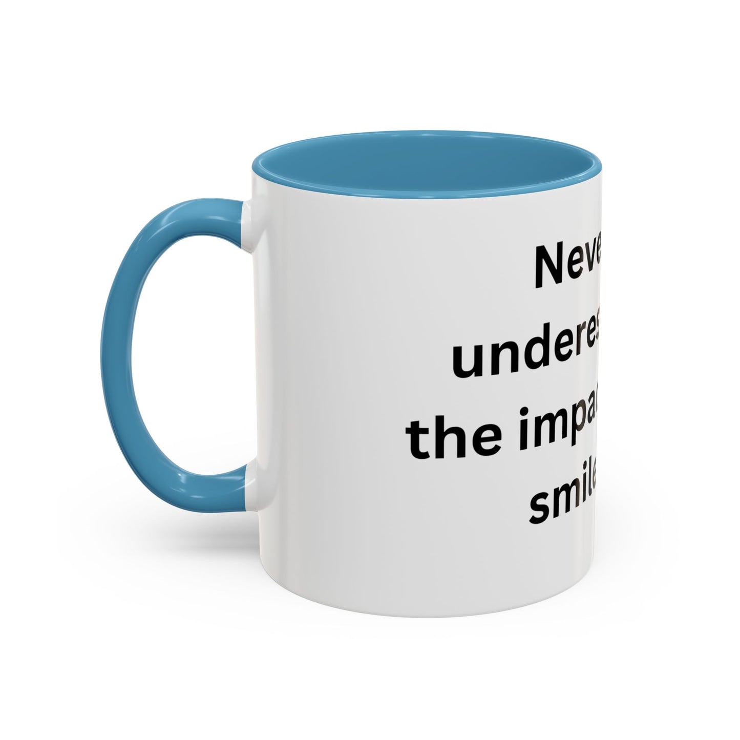 Bee Kind - Never underestimate the impact of your smile  - Accent Coffee Mug (11, 15oz)