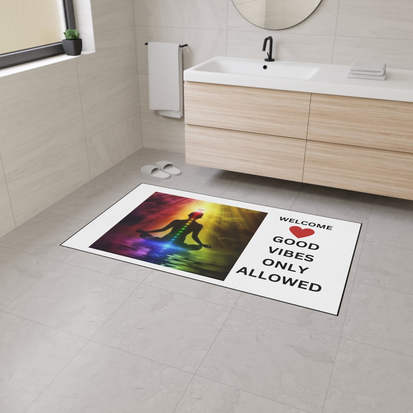 Welcome - Good vibes only allowed - Heavy Duty Floor Mat