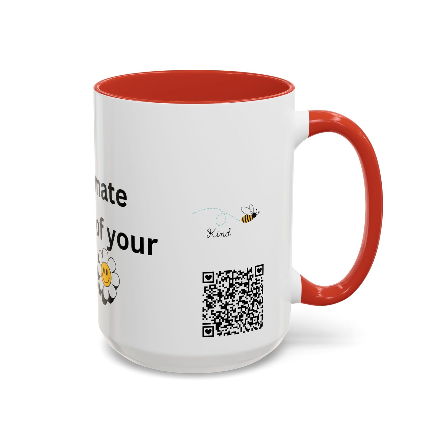 Bee Kind - Never underestimate the impact of your smile  - Accent Coffee Mug (11, 15oz)