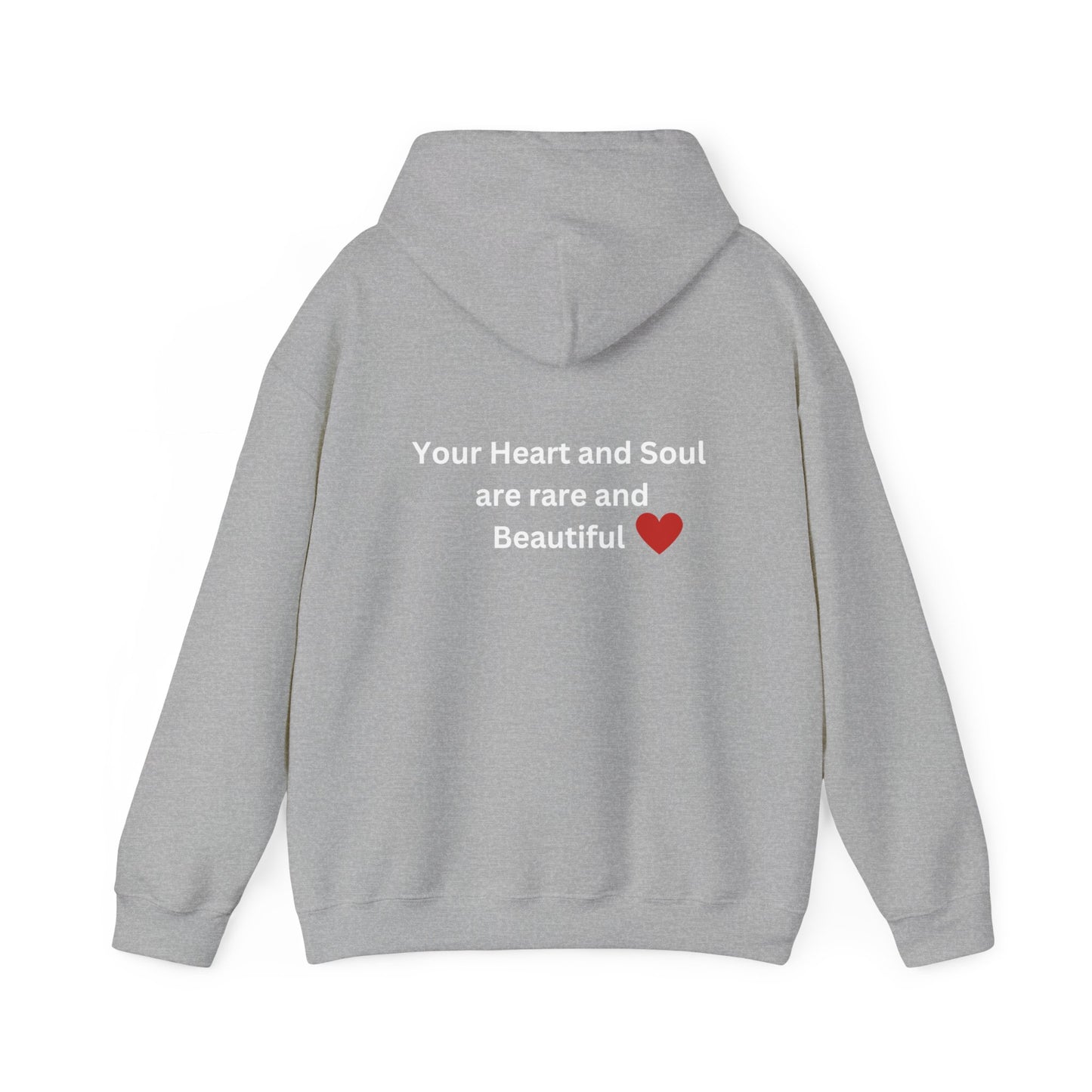 Bee Kind - (Back) -Your heart and soul are rare and beautiful - Unisex Heavy Blend™ Hooded Sweatshirt