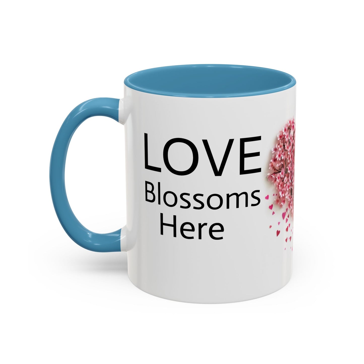 Love Blossoms Here (Cherry blossom tree) - Accent Coffee Mug (11, 15oz)