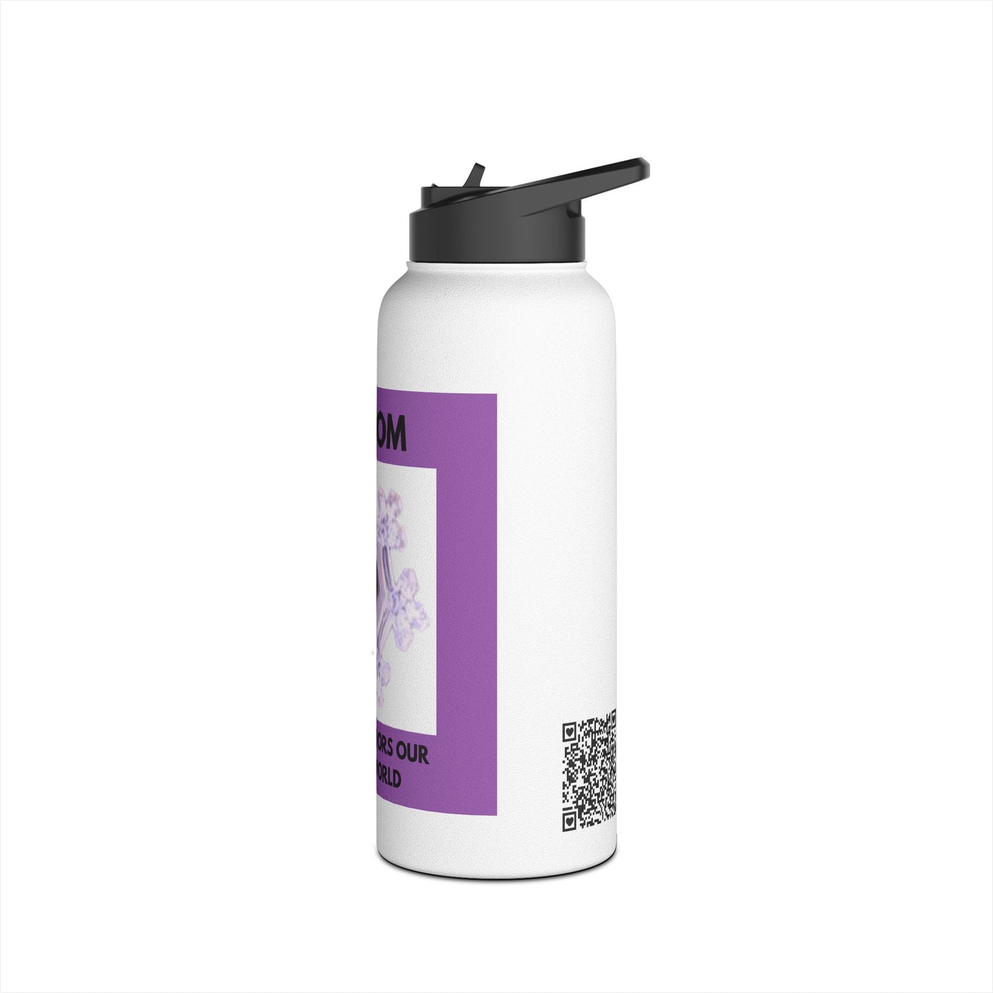 Wisdom - water crystal - Stainless Steel Water Bottle, Standard Lid