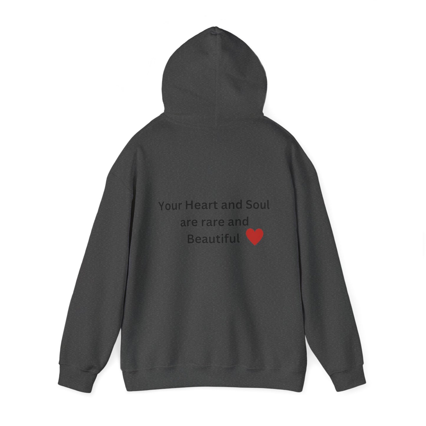 Bee Kind - (Back) -Your heart and soul are rare and beautiful - Unisex Heavy Blend™ Hooded Sweatshirt