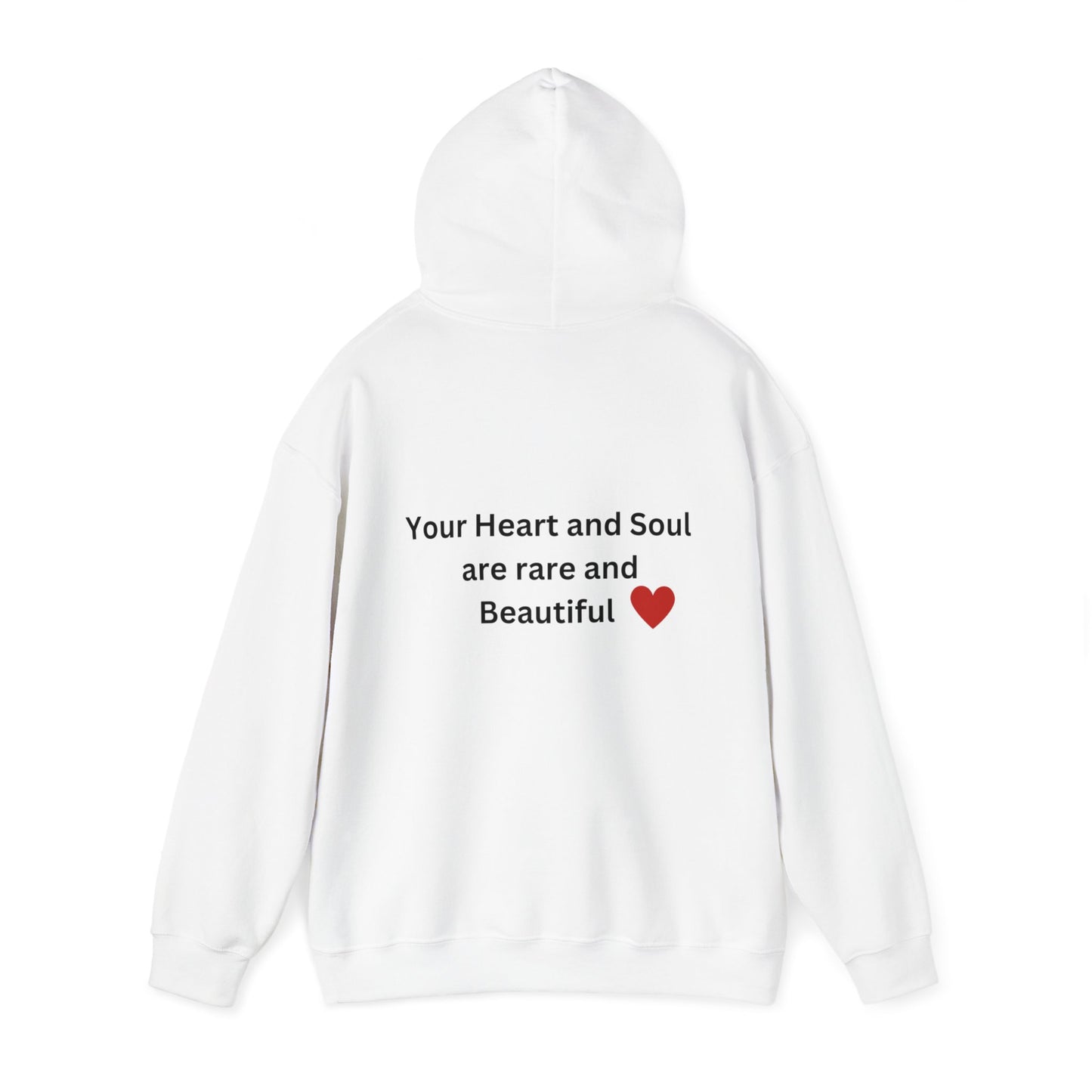 Bee Kind - (Back) -Your heart and soul are rare and beautiful - Unisex Heavy Blend™ Hooded Sweatshirt