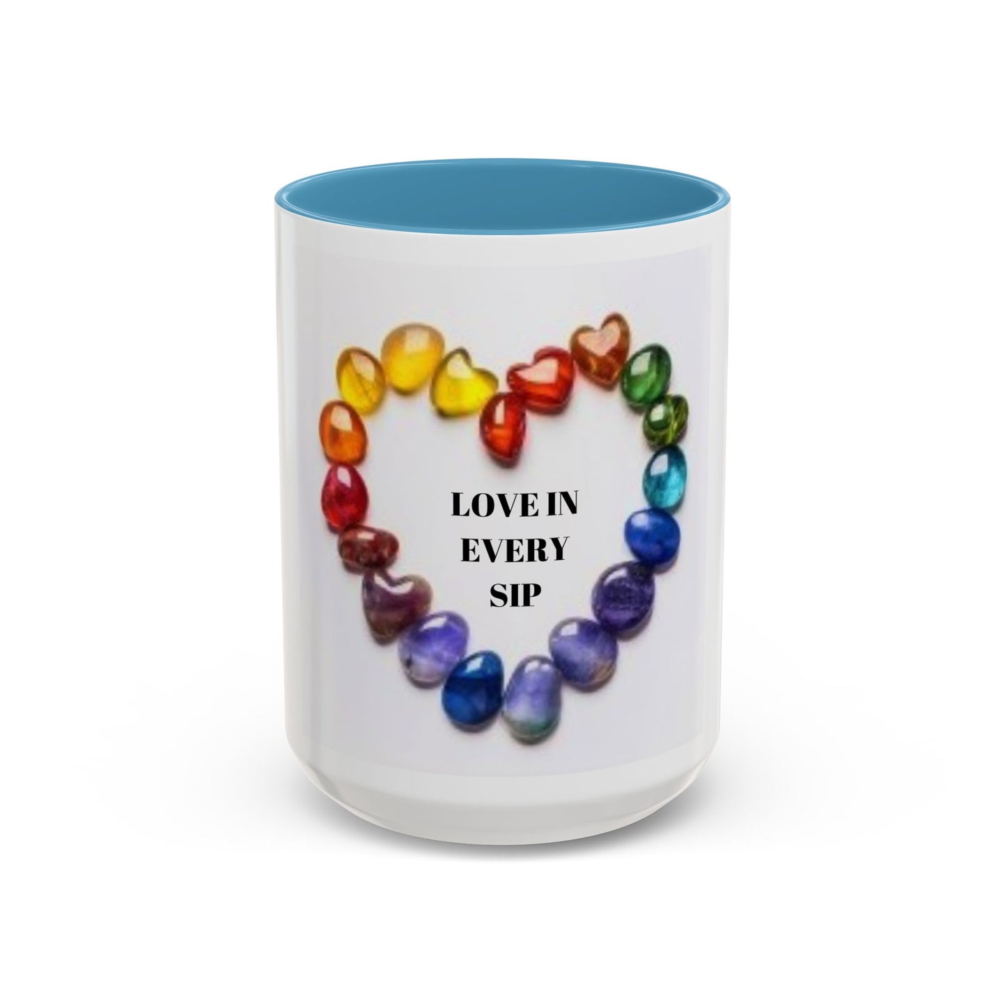 Love in every sip (heart) - Accent Coffee Mug (11, 15oz)