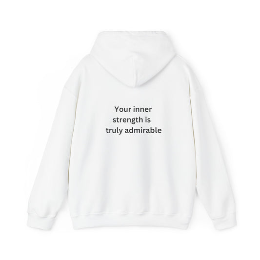 Bee Kind (Back) Your inner strength is truly admirable - Unisex Heavy Blend™ Hooded Sweatshirt