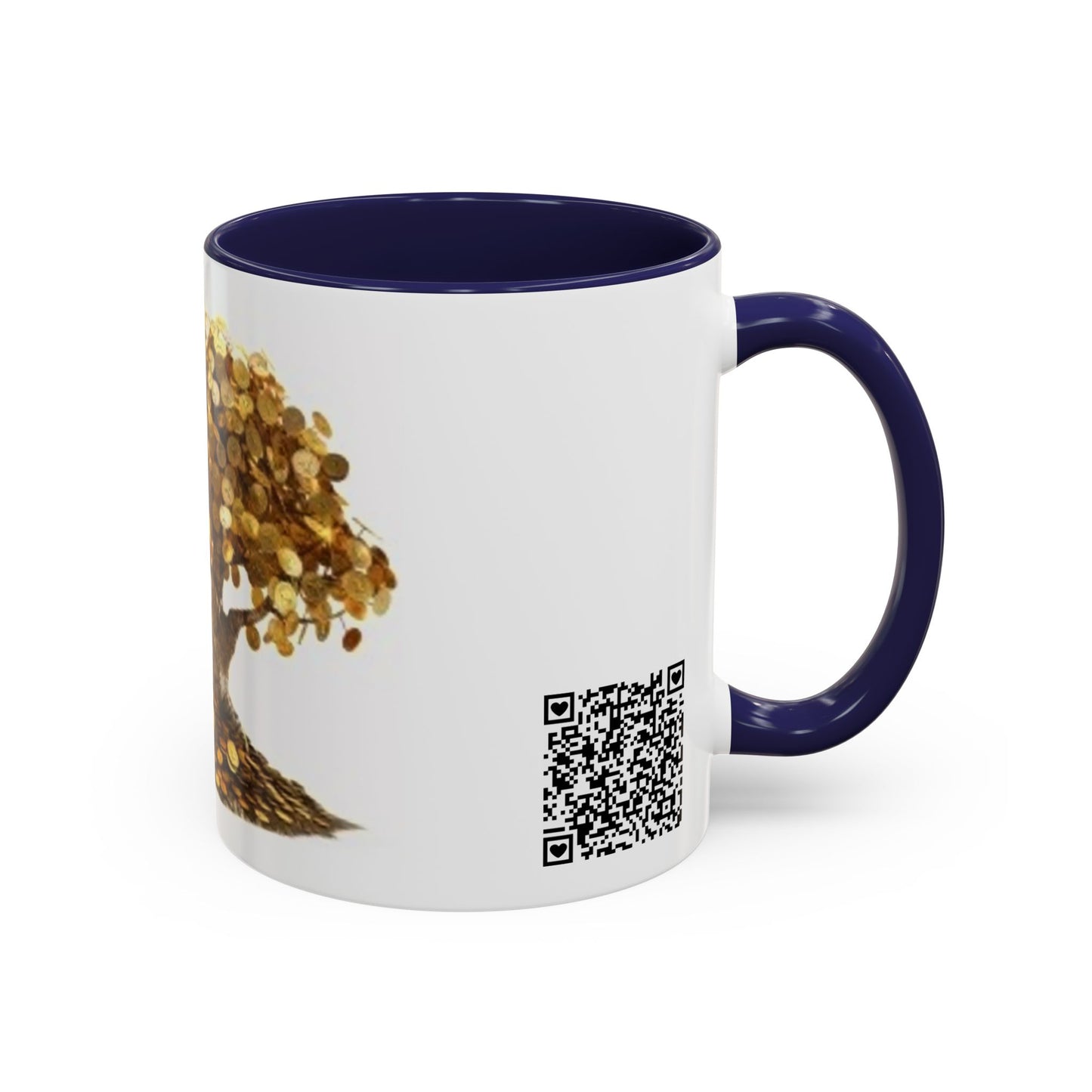 Sipping on Success (money tree) - Accent Coffee Mug (11, 15oz)