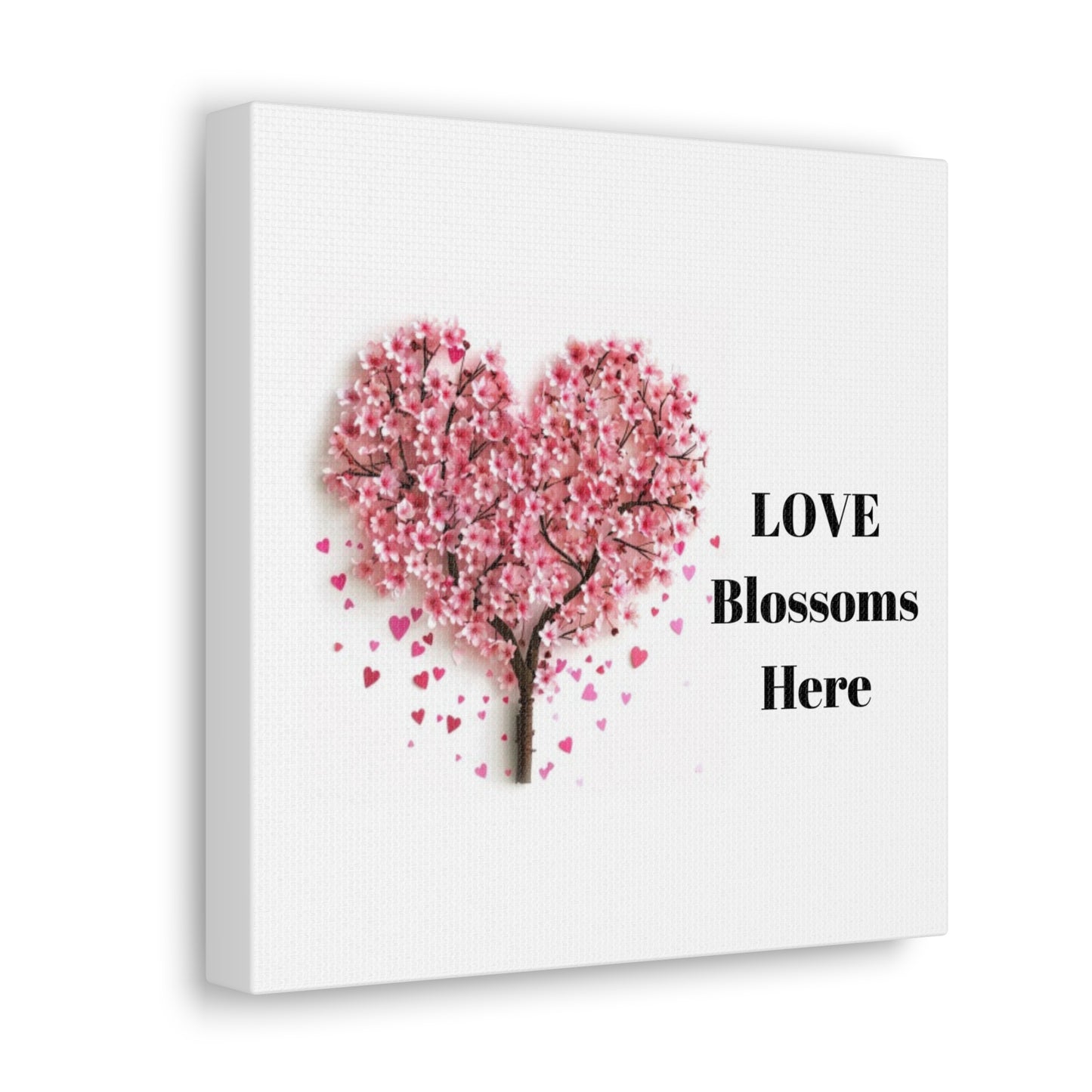 Cherry Blossom Heart Tree- Love Blossoms Here -Canvas Gallery Wraps