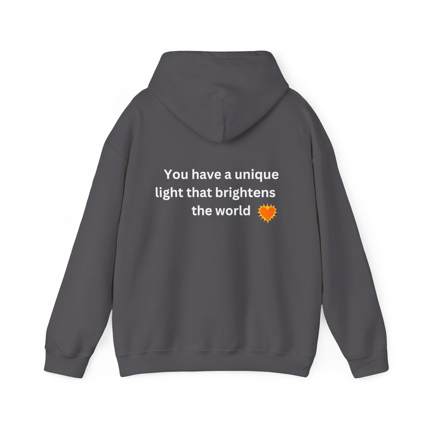 Bee Kind- (Back) You have a unique light that brightens the world - Unisex Heavy Blend™ Hooded Sweatshirt