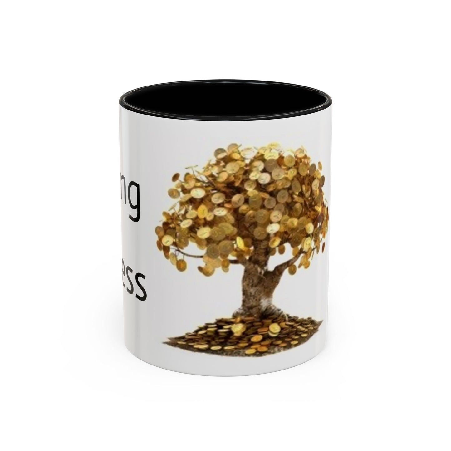 Sipping on Success (money tree) - Accent Coffee Mug (11, 15oz)