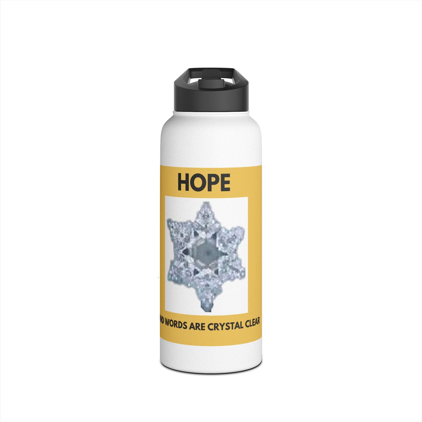 Hope - Water crystal - Stainless Steel Water Bottle, Standard Lid