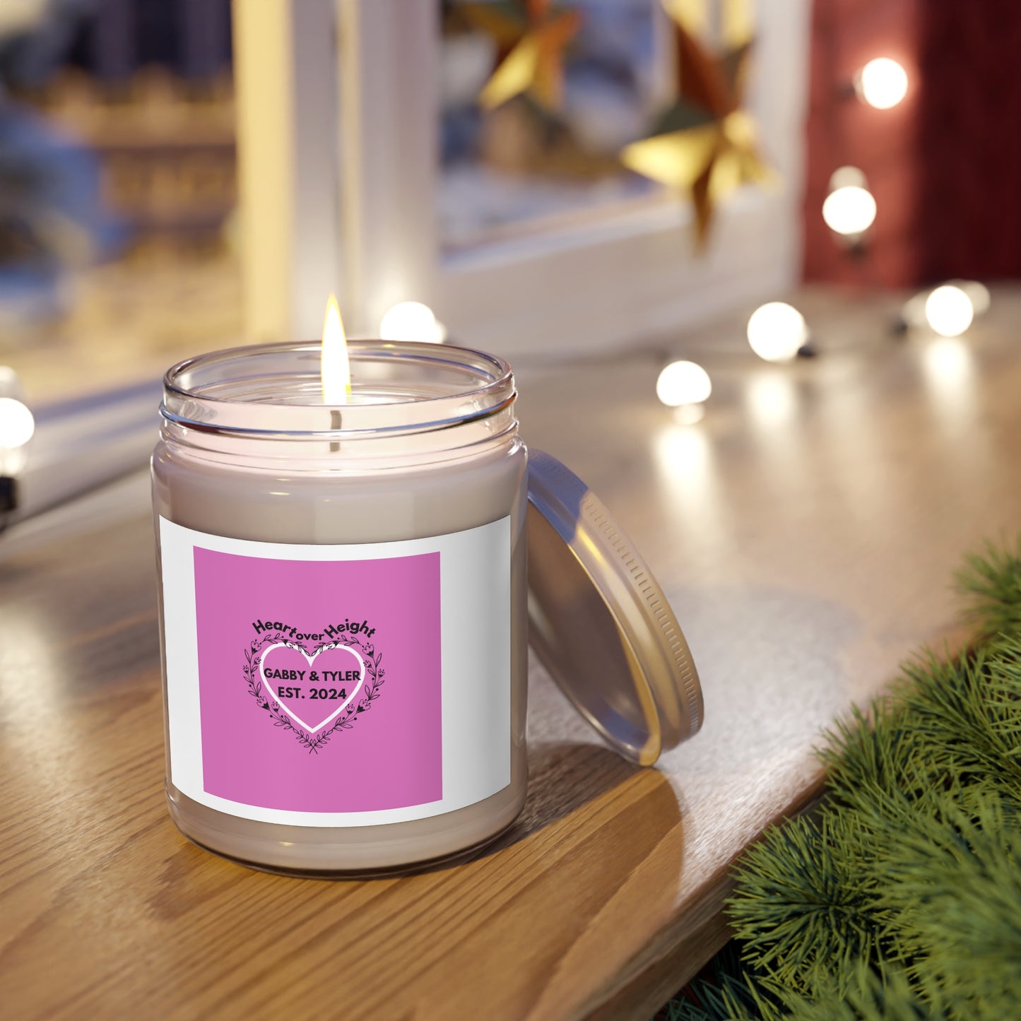 Gabby & Tyler - Pink -Scented Candles, 9oz - *wedding gift proceeds