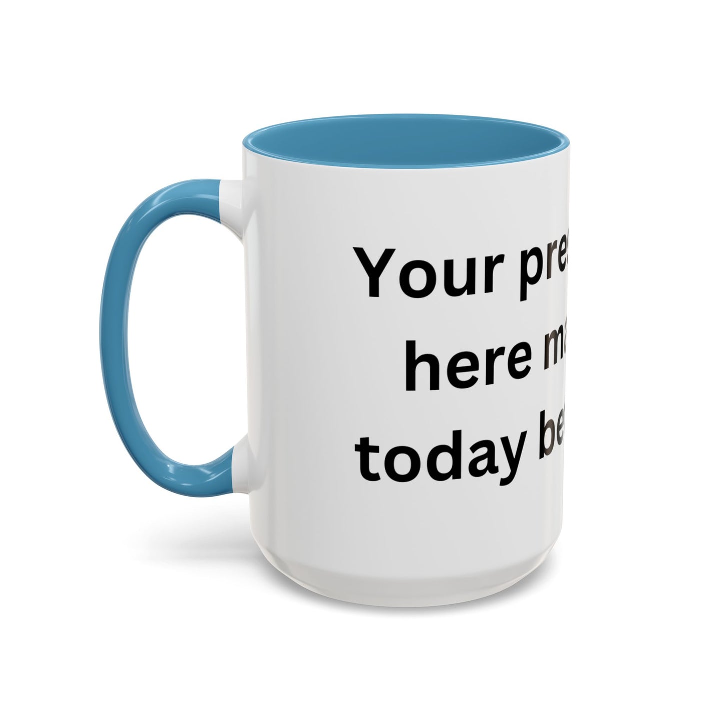 Bee Kind - Your presence here makes today better - Accent Coffee Mug (11, 15oz)