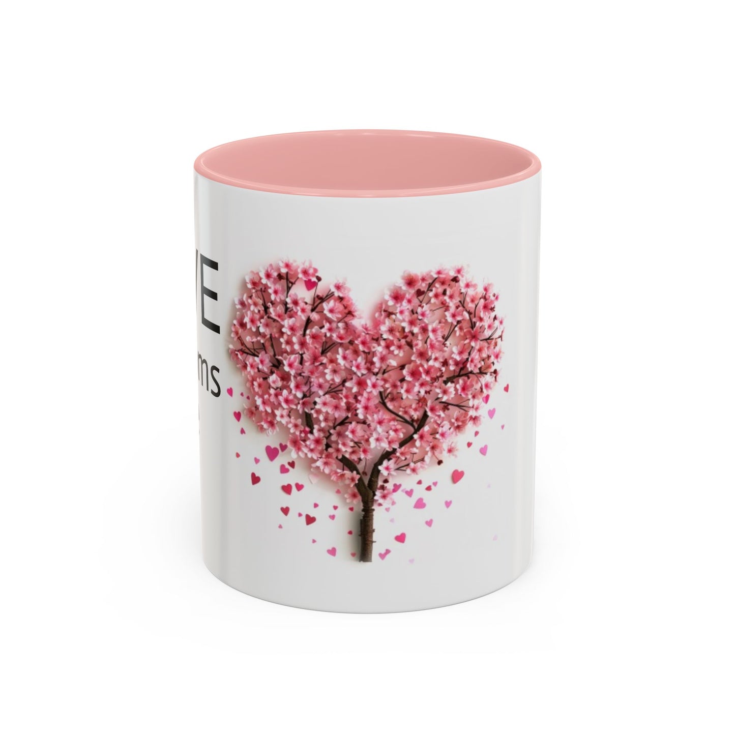 Love Blossoms Here (Cherry blossom tree) - Accent Coffee Mug (11, 15oz)