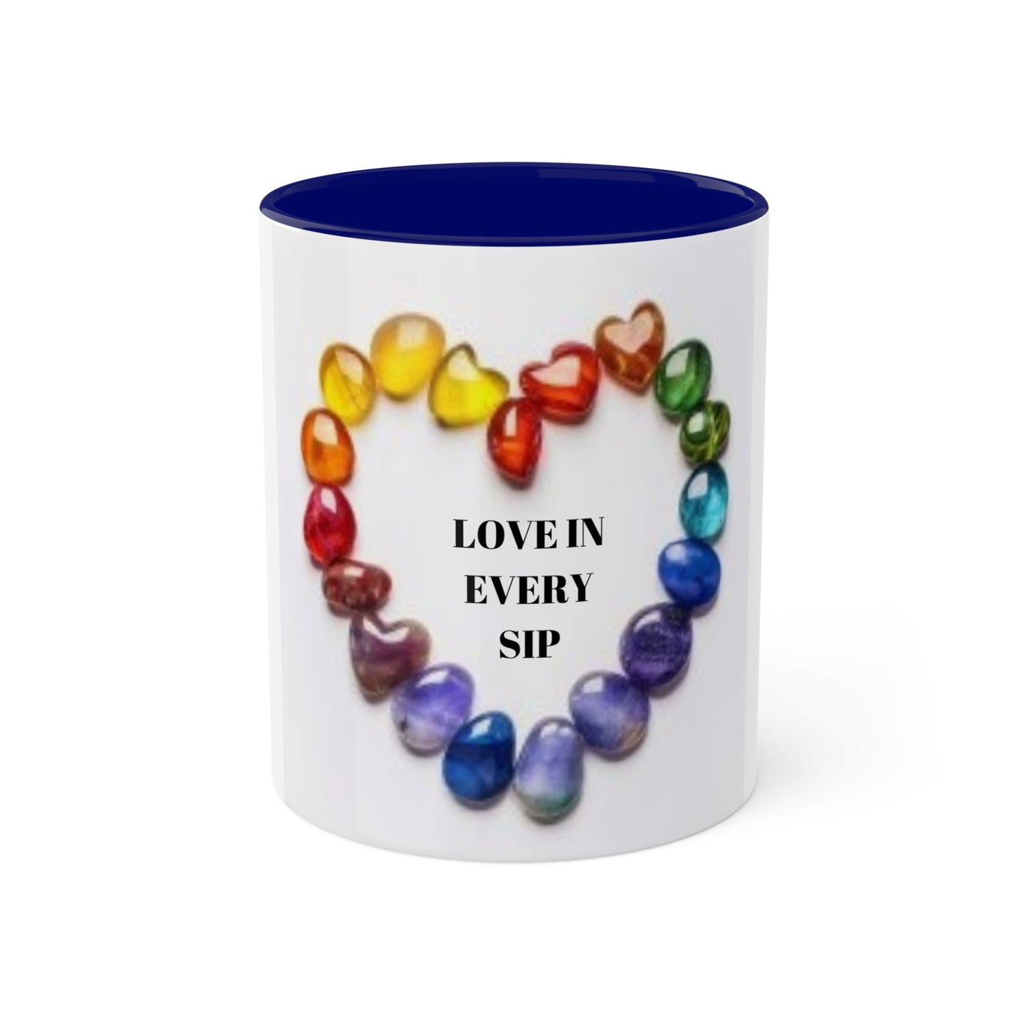 Love in every sip (heart) - Colorful Mugs, 11oz