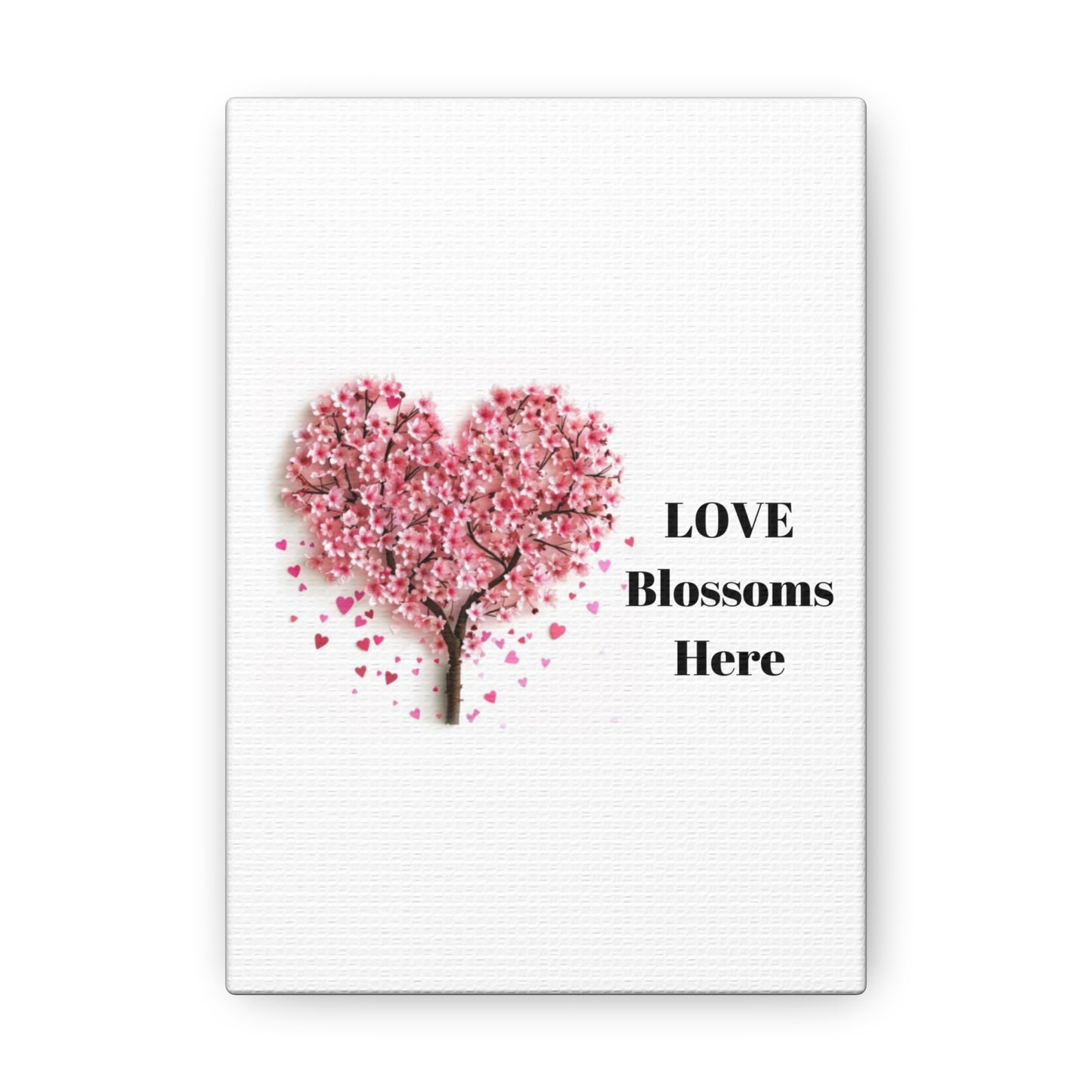 Cherry Blossom Heart Tree- Love Blossoms Here -Canvas Gallery Wraps