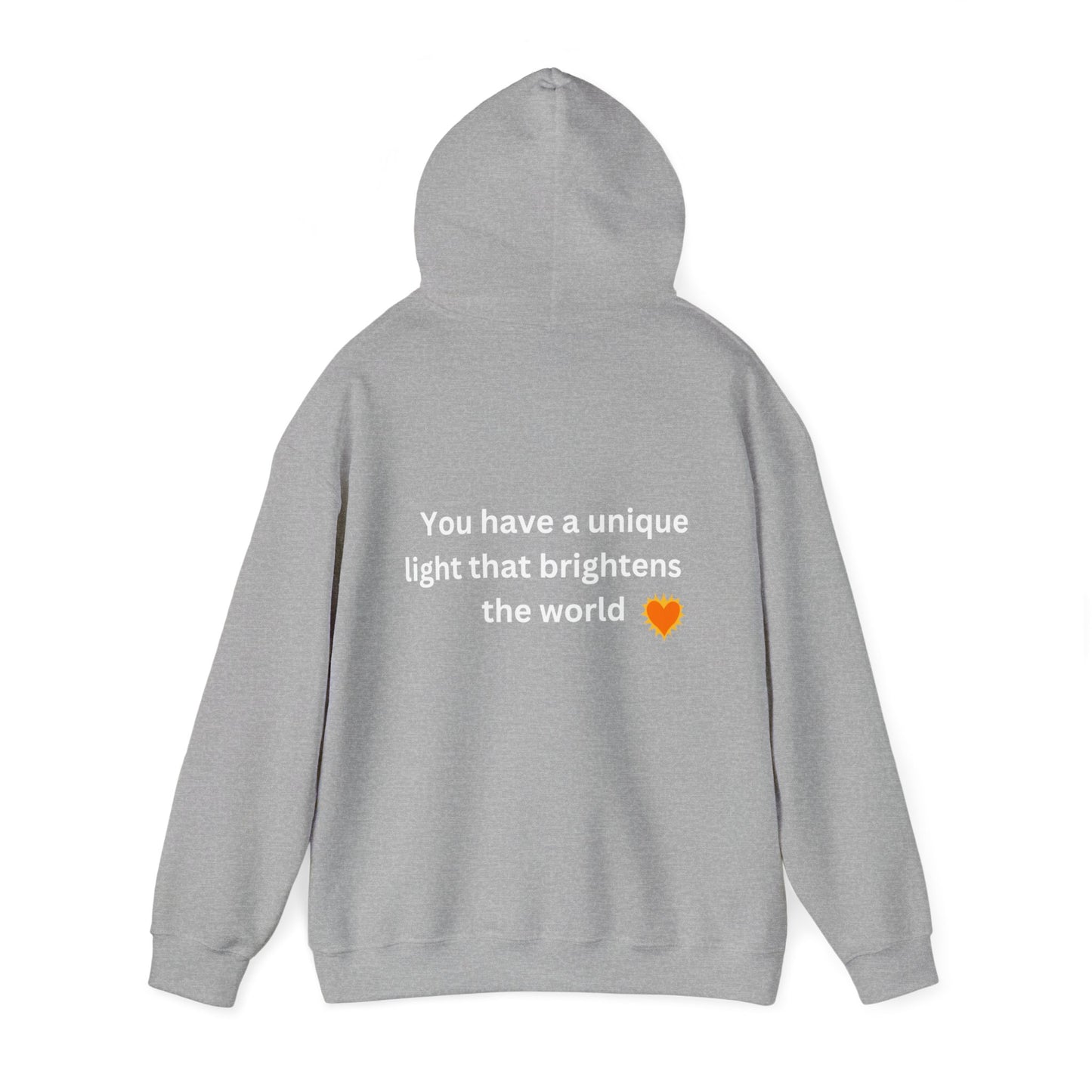 Bee Kind- (Back) You have a unique light that brightens the world - Unisex Heavy Blend™ Hooded Sweatshirt