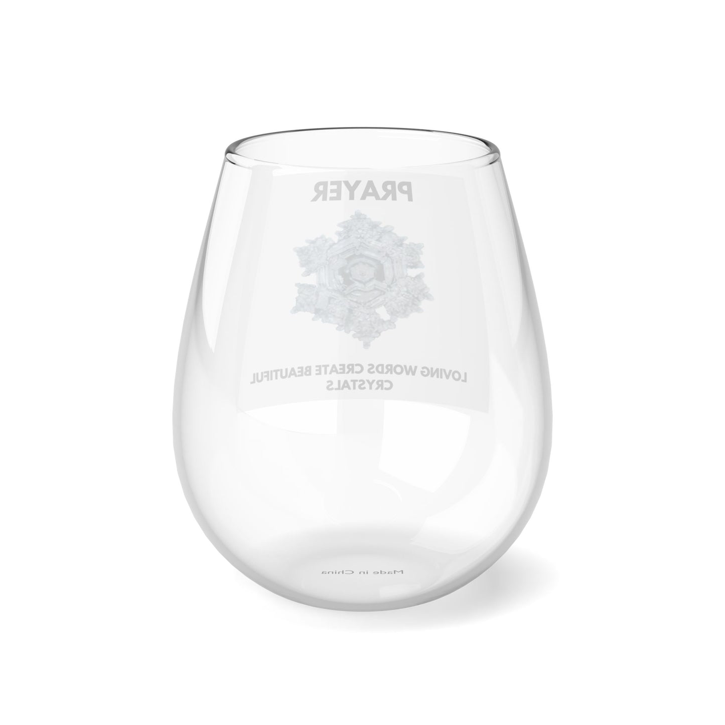 PRAYER STEMLESS WINE GLASS -  11.75oz