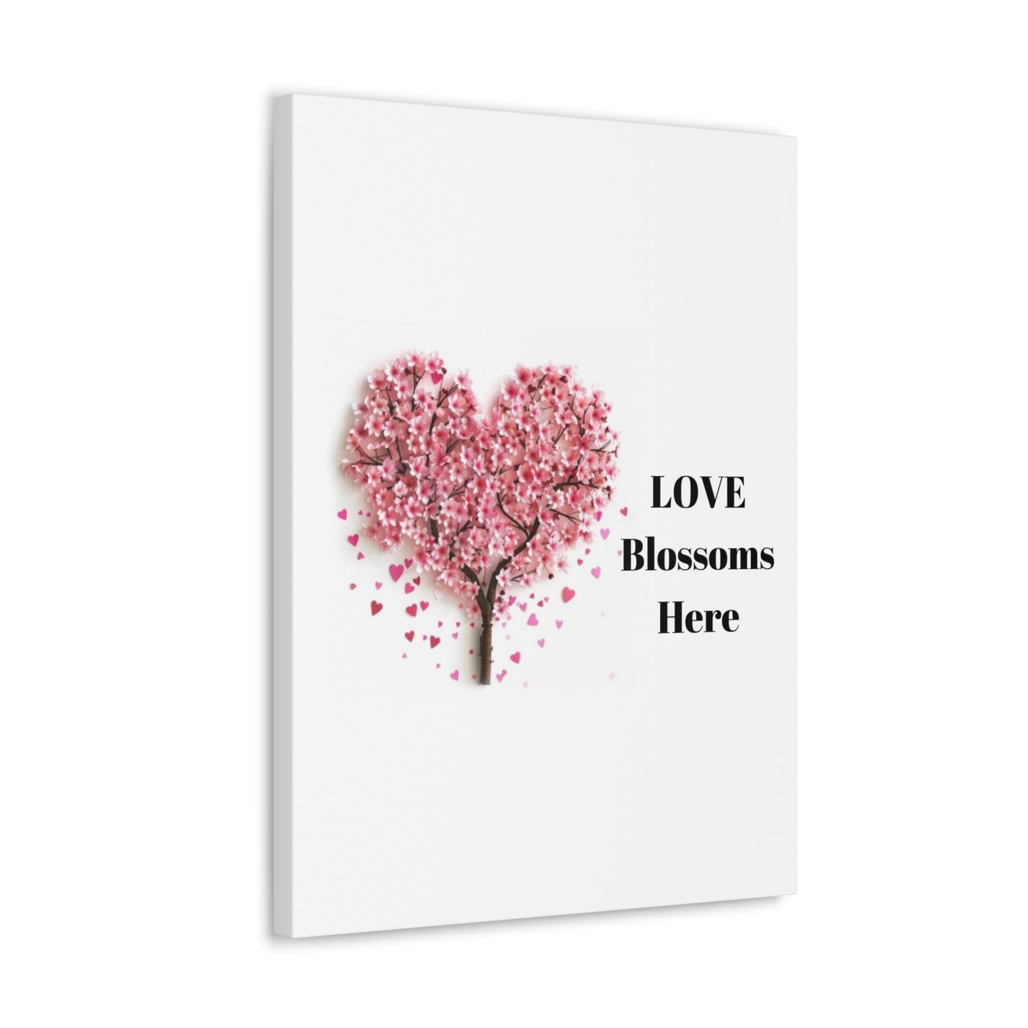 Cherry Blossom Heart Tree- Love Blossoms Here -Canvas Gallery Wraps