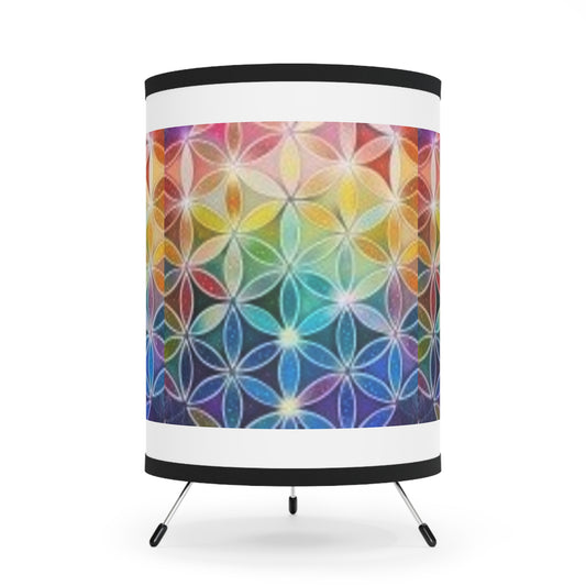 Flower of Life - Tripod Lamp with High-Res Printed Shade, US\CA plug