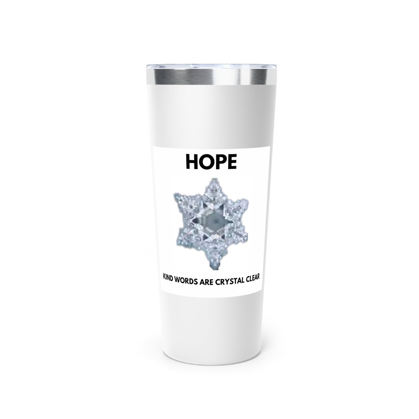 Hope - Water Crystal - clear - Copper Vacuum Insulated Tumbler, 22oz