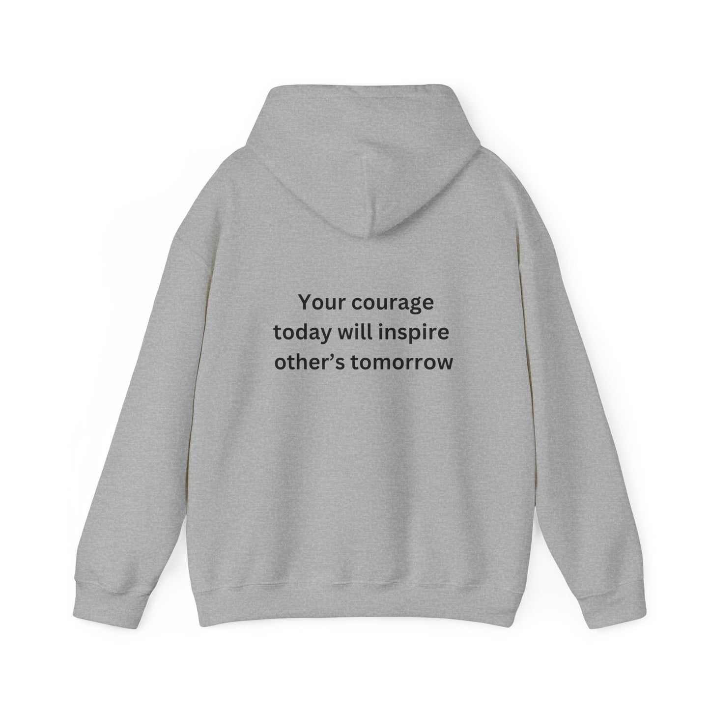 Bee Kind - (Back) Your courage today will inspire other's tomorrow - Unisex Heavy Blend™ Hooded Sweatshirt