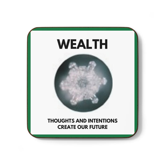 Wealth - Water Crystal - Hardboard Back Coaster