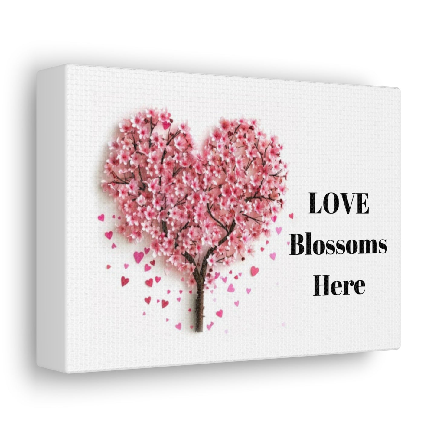 Cherry Blossom Heart Tree- Love Blossoms Here -Canvas Gallery Wraps