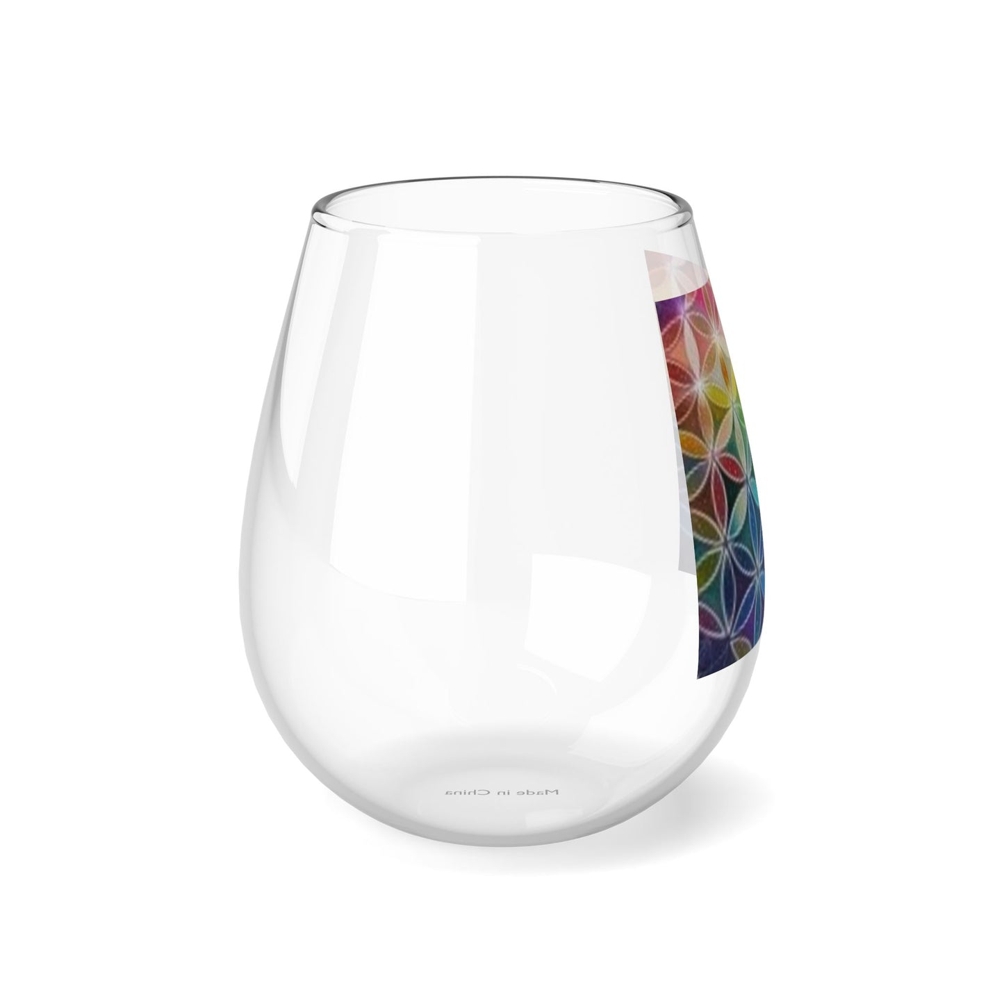 Flower of Life - Stemless Wine Glass, 11.75oz