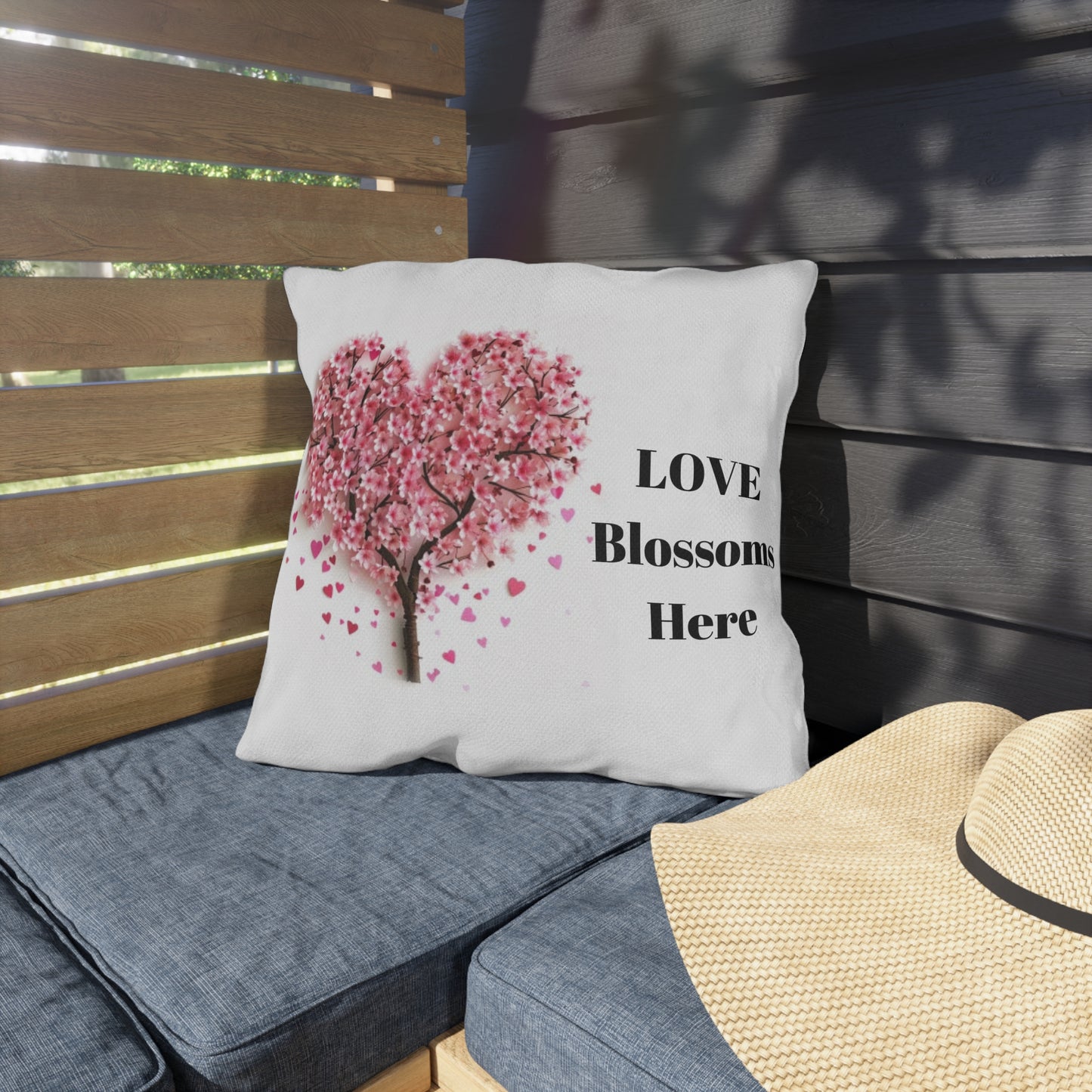 Love Blossoms Here - Outdoor Pillows