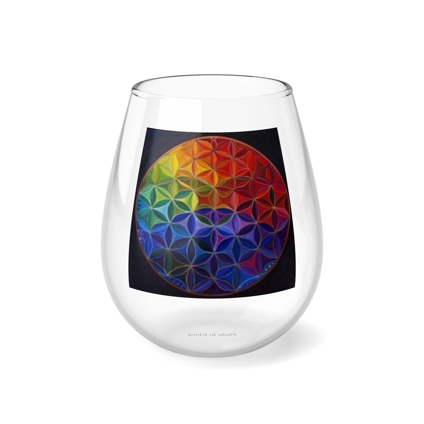 Flower of Life - Stemless Wine Glass, 11.75oz