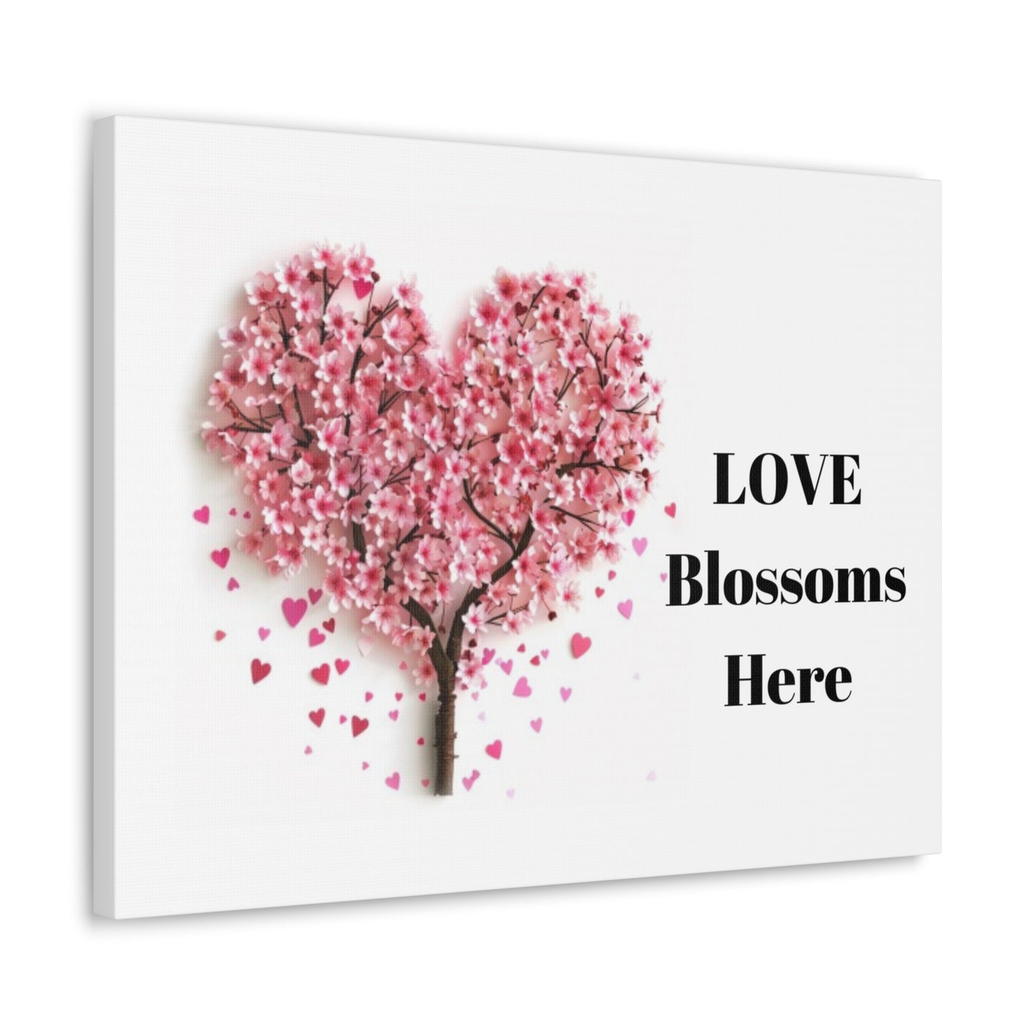 Cherry Blossom Heart Tree- Love Blossoms Here -Canvas Gallery Wraps