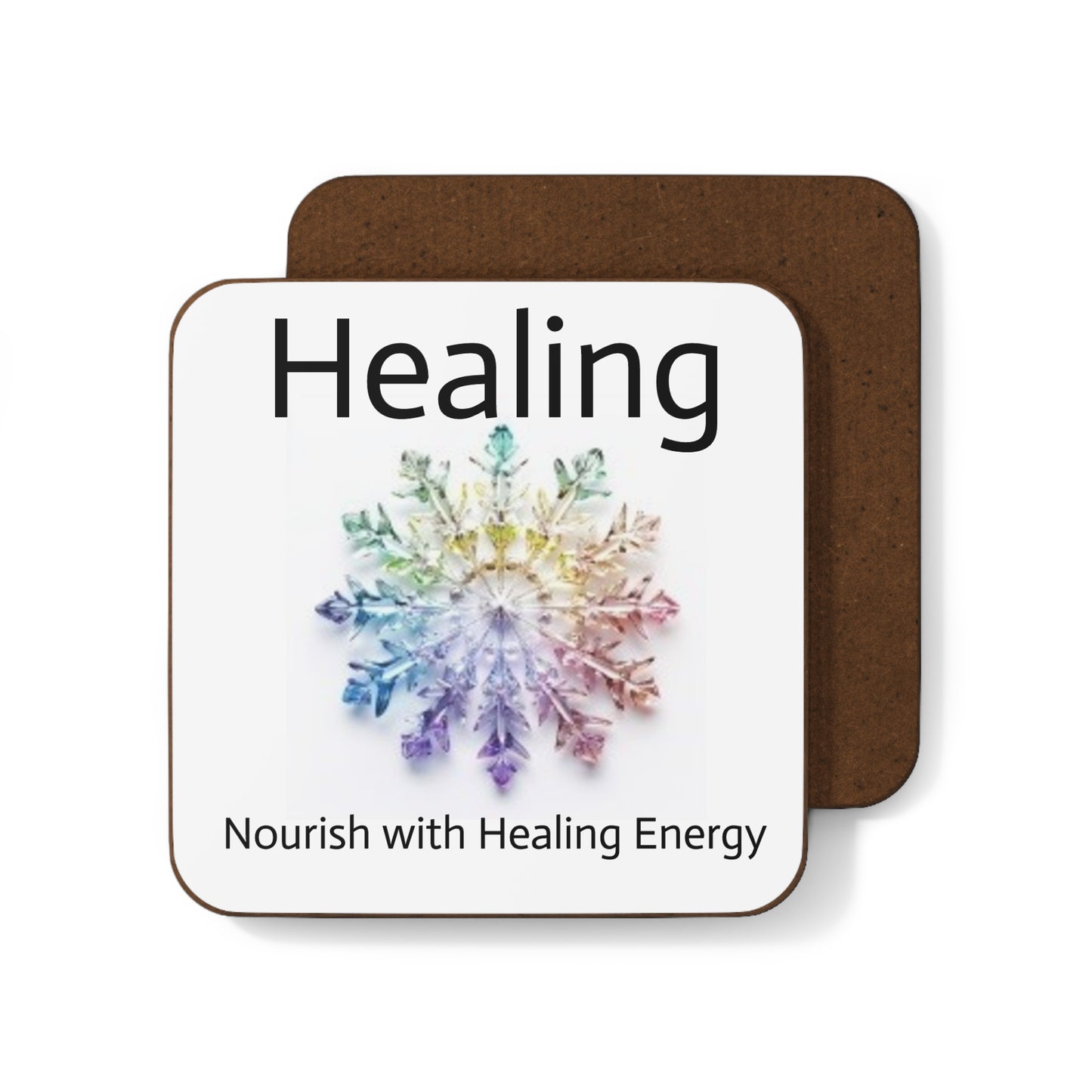 Healing - Nourish with Healing Energy -      Hardboard Back Coaster