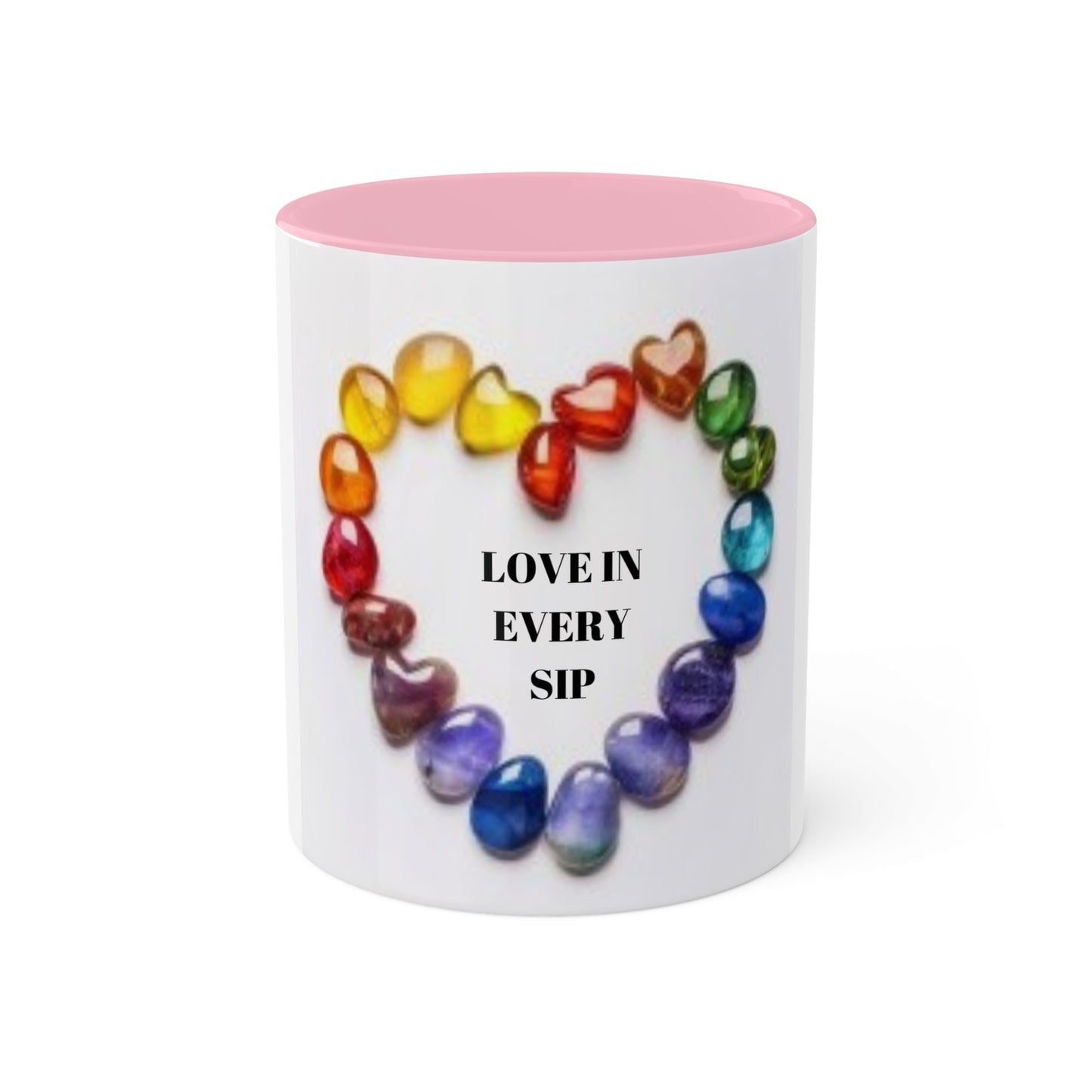 Love in every sip (heart) - Colorful Mugs, 11oz