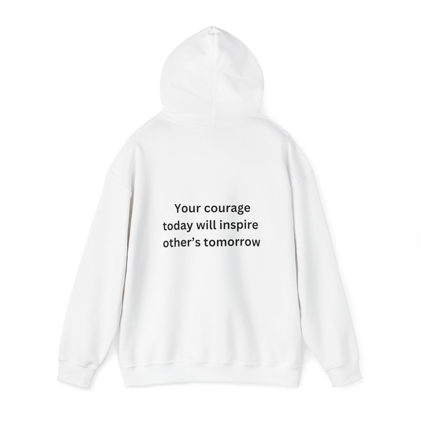 Bee Kind - (Back) Your courage today will inspire other's tomorrow - Unisex Heavy Blend™ Hooded Sweatshirt