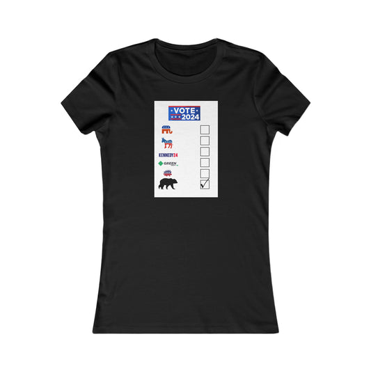 Bear- Vote for the Bear - Women's Favorite Tee