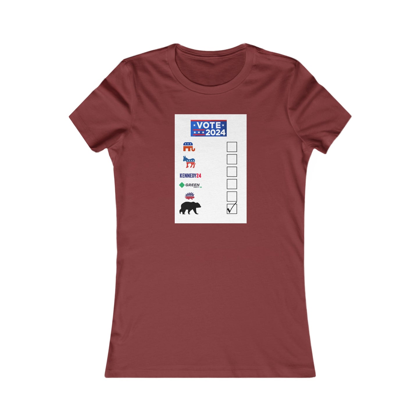 Bear- Vote for the Bear - Women's Favorite Tee