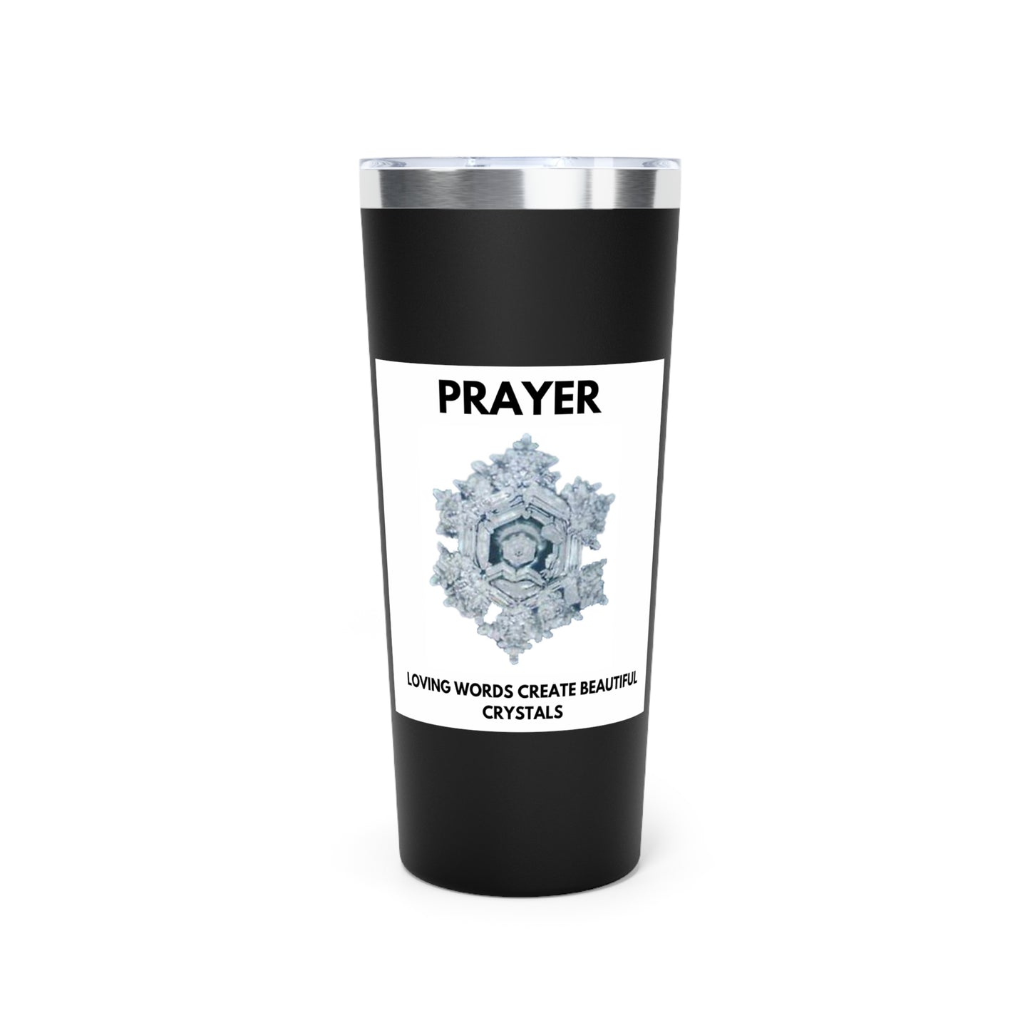 Prayer- Water Crystal - Clear -Copper Vacuum Insulated Tumbler, 22oz