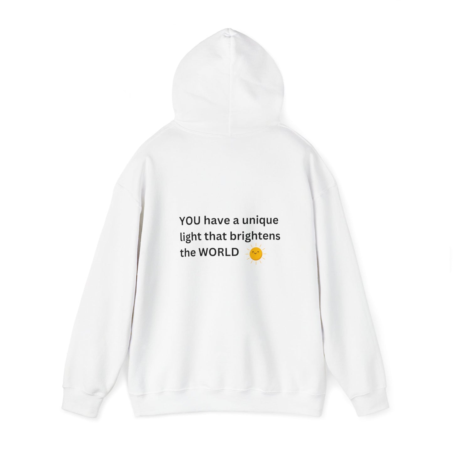 Bee Kind- (Back) You have a unique light that brightens the world - Unisex Heavy Blend™ Hooded Sweatshirt