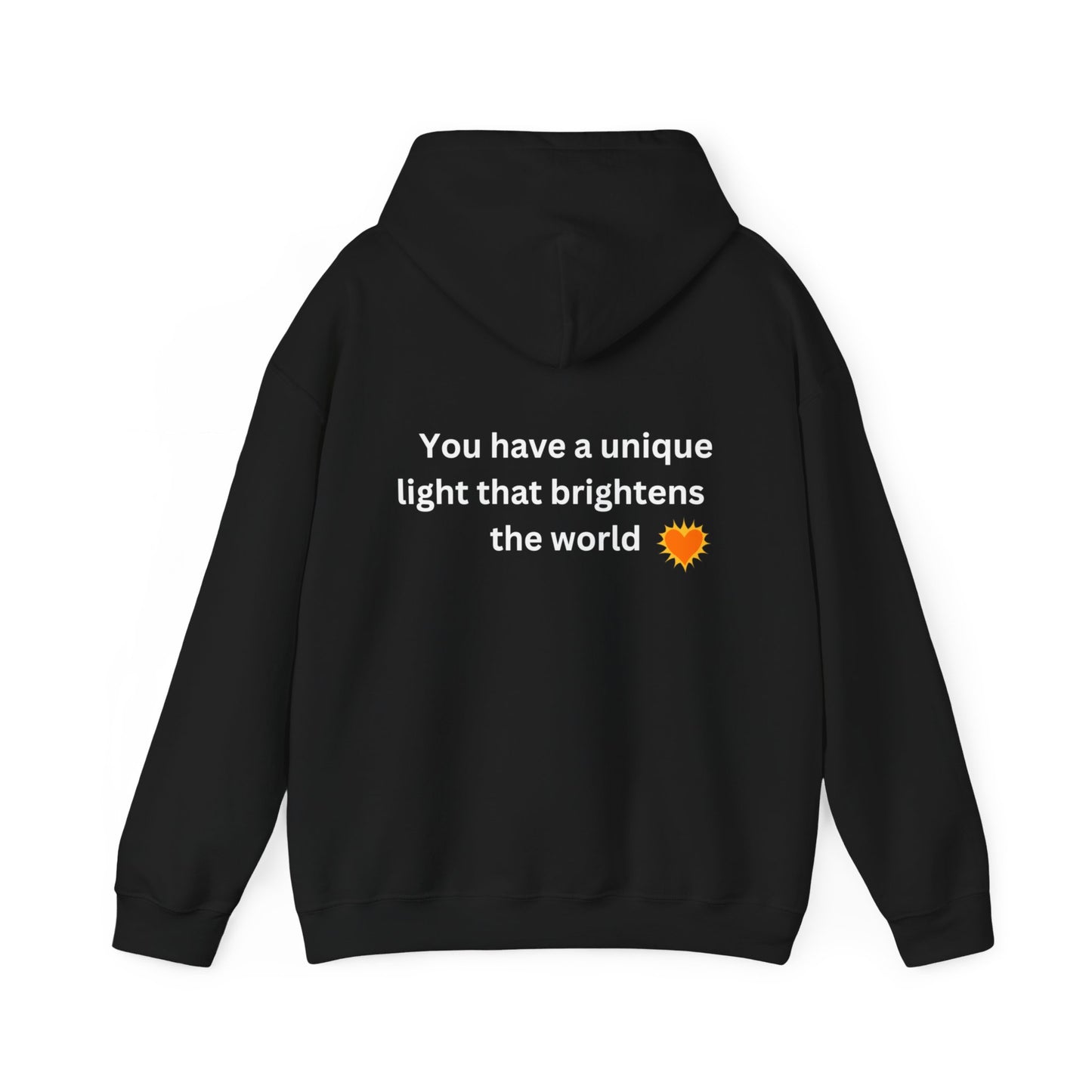 Bee Kind- (Back) You have a unique light that brightens the world - Unisex Heavy Blend™ Hooded Sweatshirt