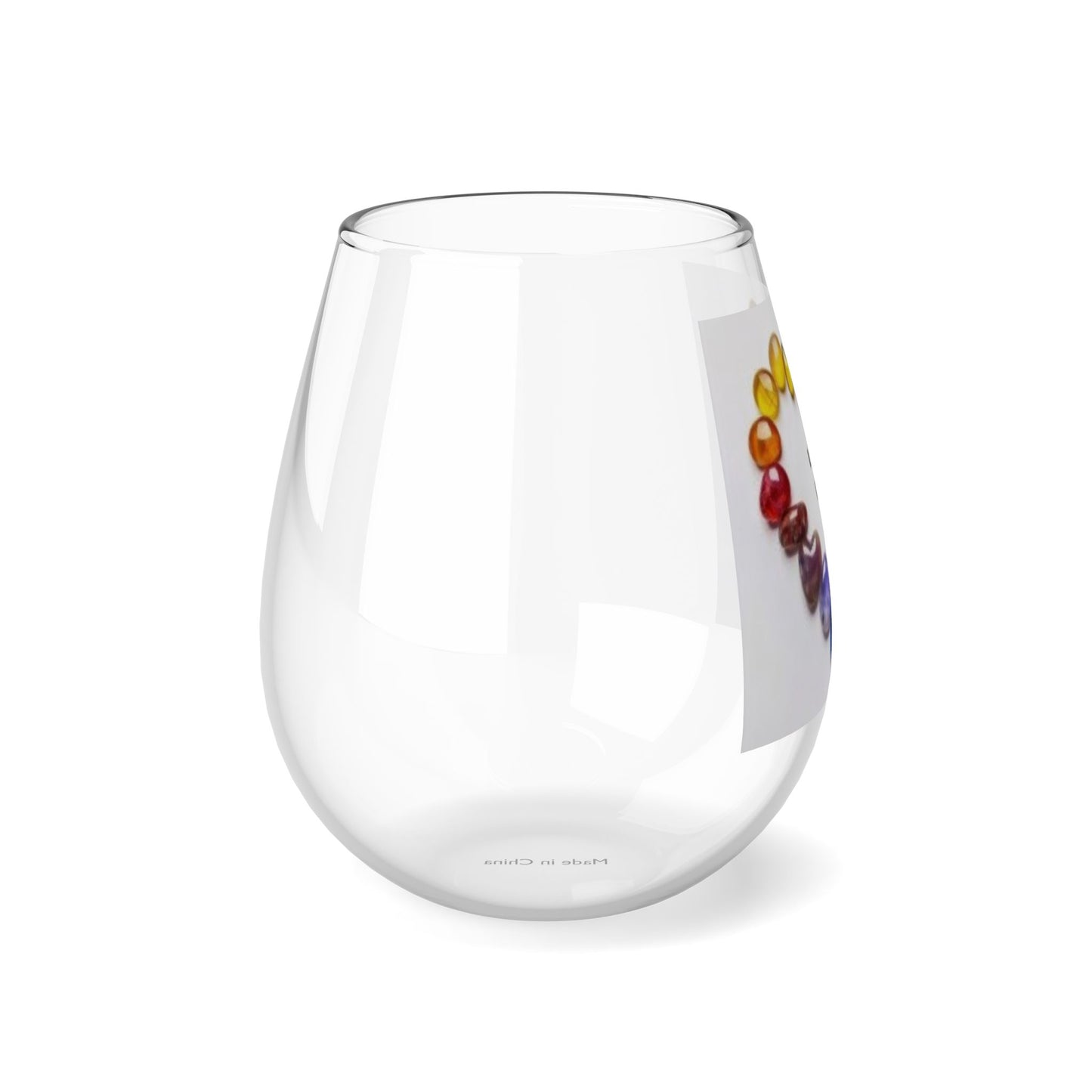 heart- Love in every sip - Stemless Wine Glass, 11.75oz