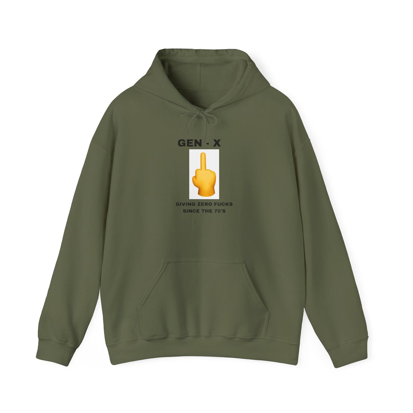 GEN-X - GIVING ZERO FUCKS SINCE THE 70'S - Unisex Heavy Blend™ Hooded Sweatshirt