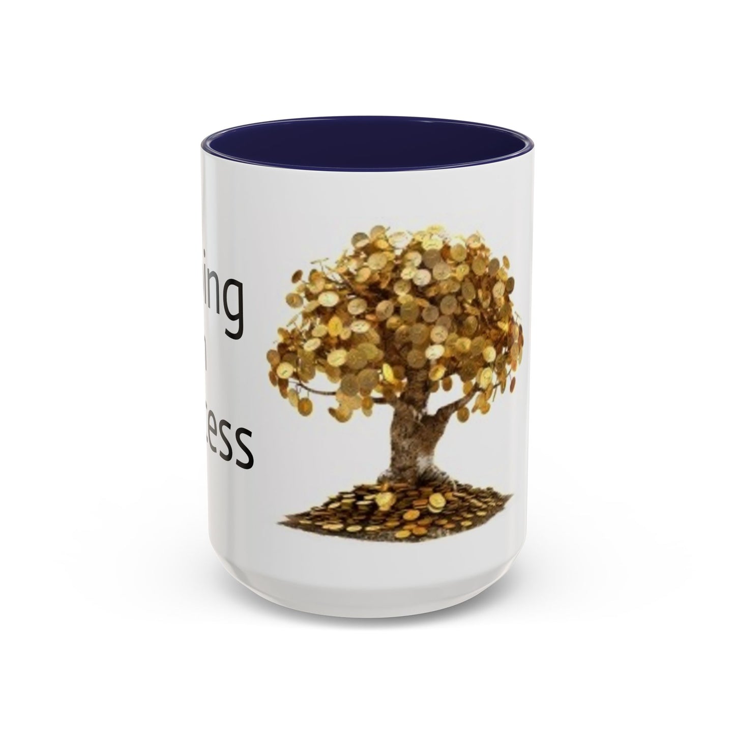 Sipping on Success (money tree) - Accent Coffee Mug (11, 15oz)