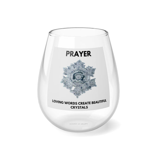 PRAYER STEMLESS WINE GLASS -  11.75oz