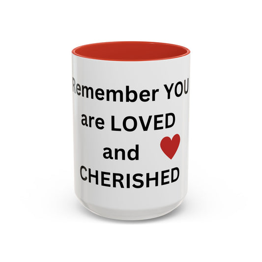 Bee Kind - Remember you are loved and cherished - Accent Coffee Mug (11, 15oz)